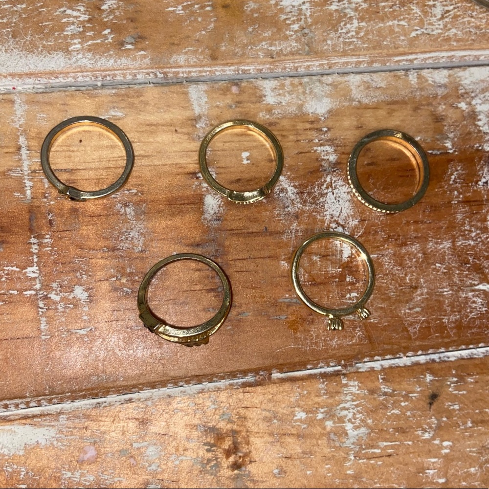 5 Gold Rings (set) - Picture 2 of 3